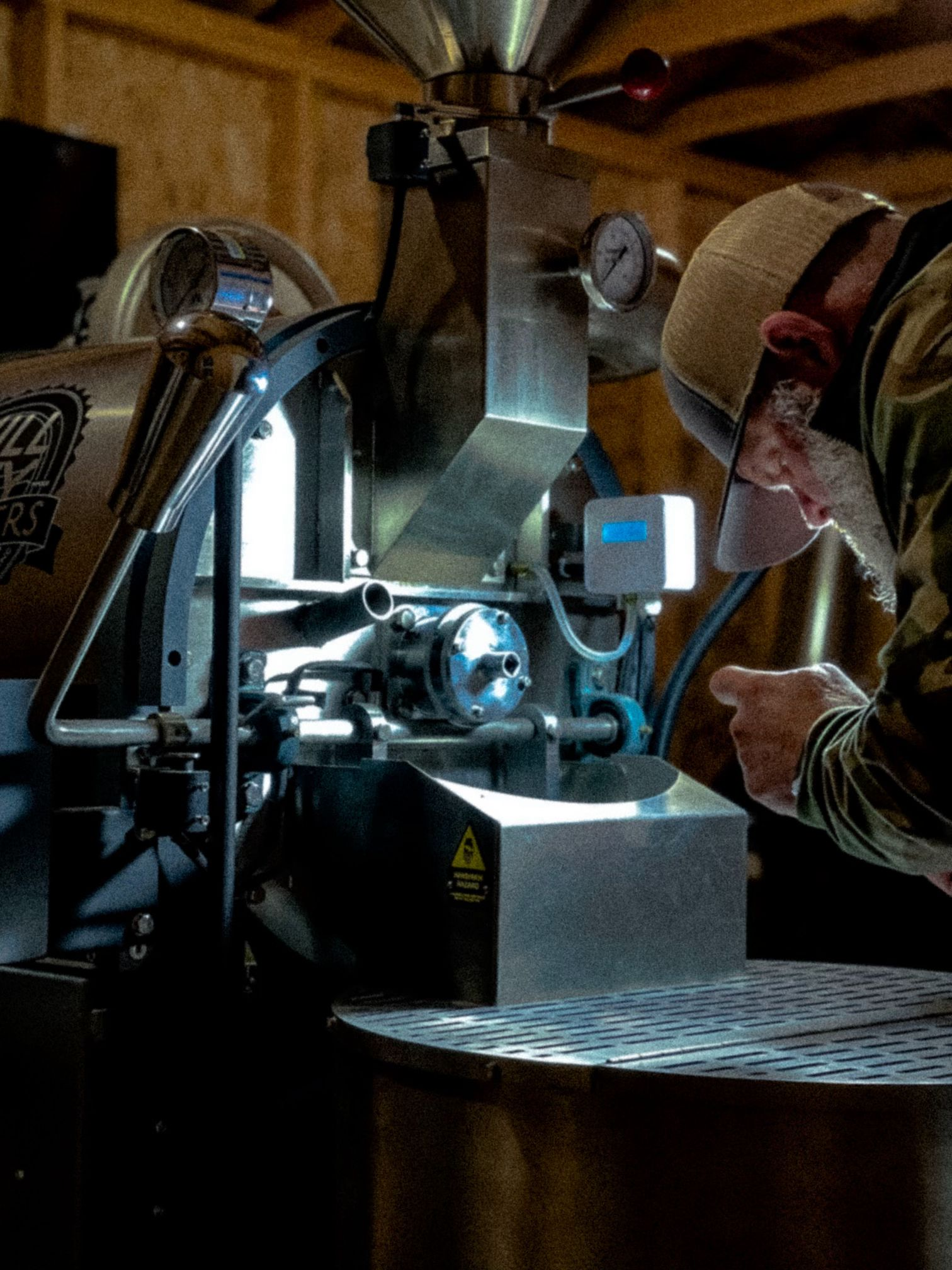Pouring a fresh specialty coffee