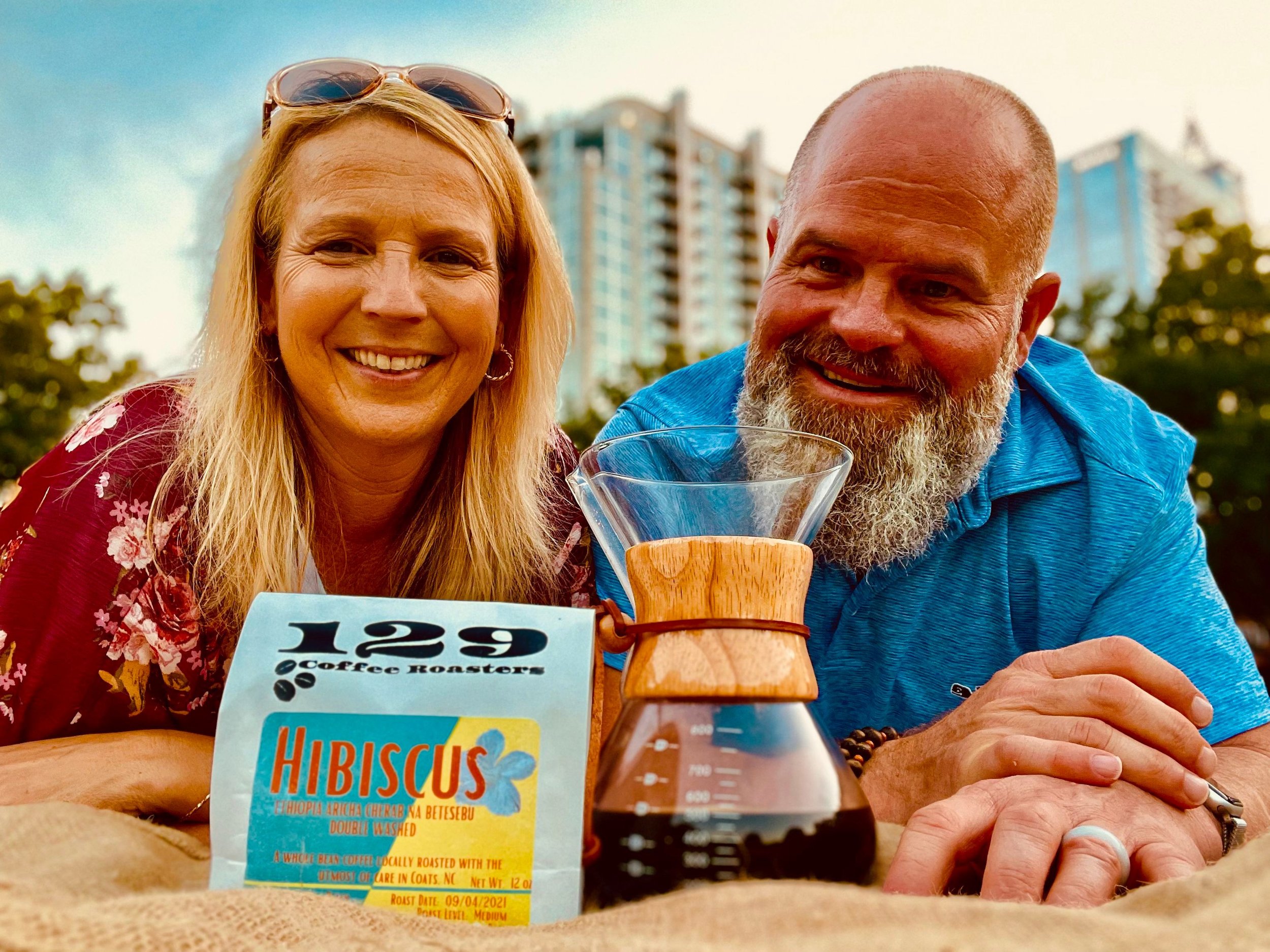 Todd and Mary Jo Satterfield at the roaster